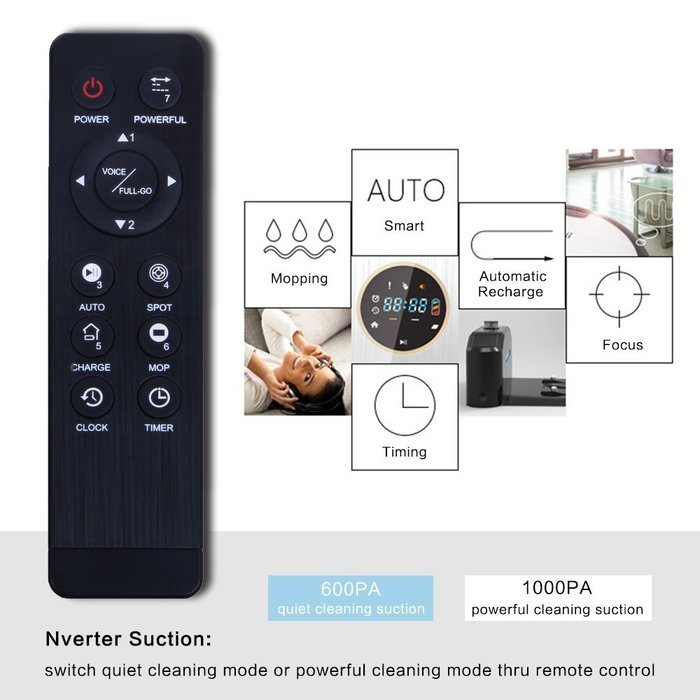 ETENTUOS Robot Vacuum Cleaner and Mop with Automatic Recharging and Auto-Detection Timing work N3
