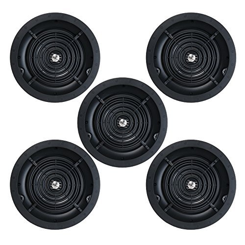 SpeakerCraft Profile CRS8 Three 8-Inch In-Ceiling Speaker &ndash; Contractor Pack &ndash; 5 Pack (Black) N2