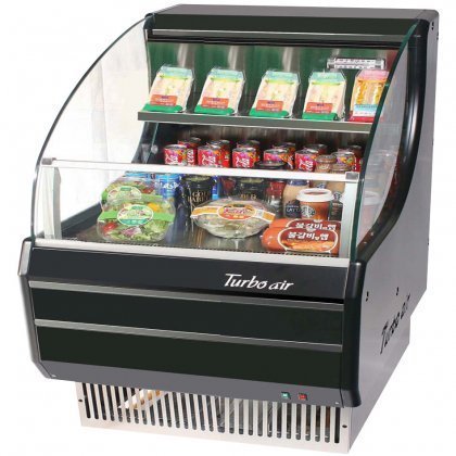 Turbo Air TOM30LBSF 28" Low Profile Display Merchandiser with Modern Design Stainless Steel Front Panel Environmental...