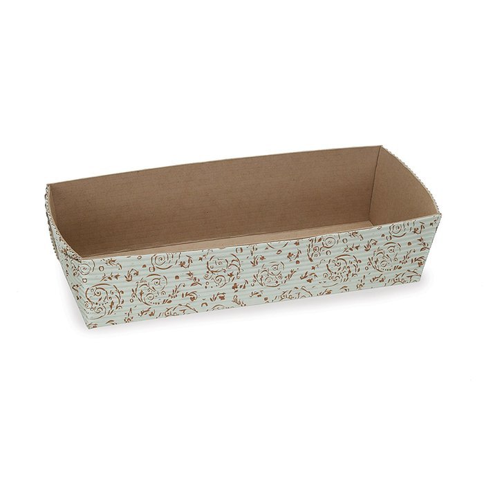 Welcome Home Brands Rectangular Loaf Baking Pans, Brown Blossom, 6.9"l x 2.6"w x 1.8"h, 25 Pack