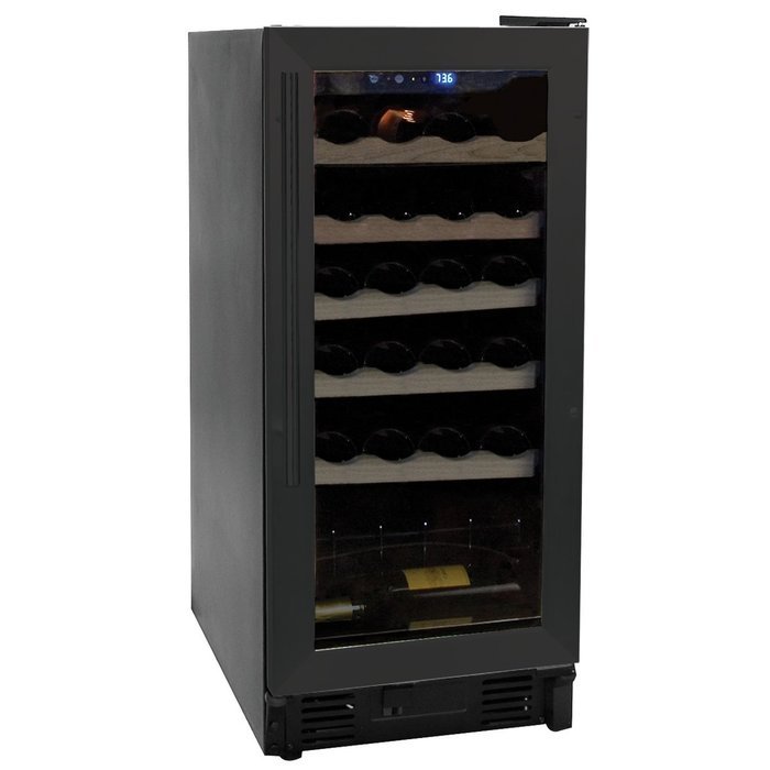 Haier HVCE15DBH Built-In or Freestanding 26-Bottle Wine Cellar with Thermal Glass Door