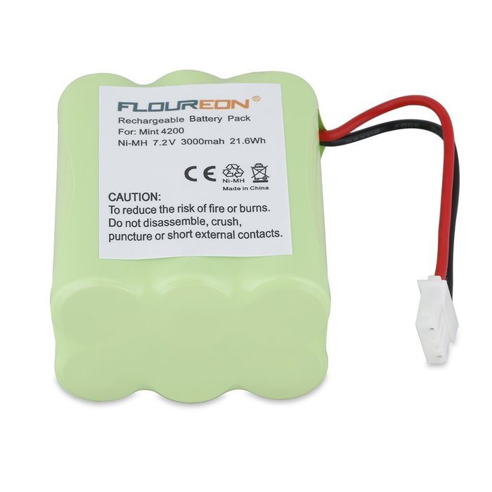 Floureon 7.2V 3000mAh Rechargeable Vacuum Cleaner Battery for Braava 320 321 Mint 4200 4205 Dirt Devil Evo M678... N3