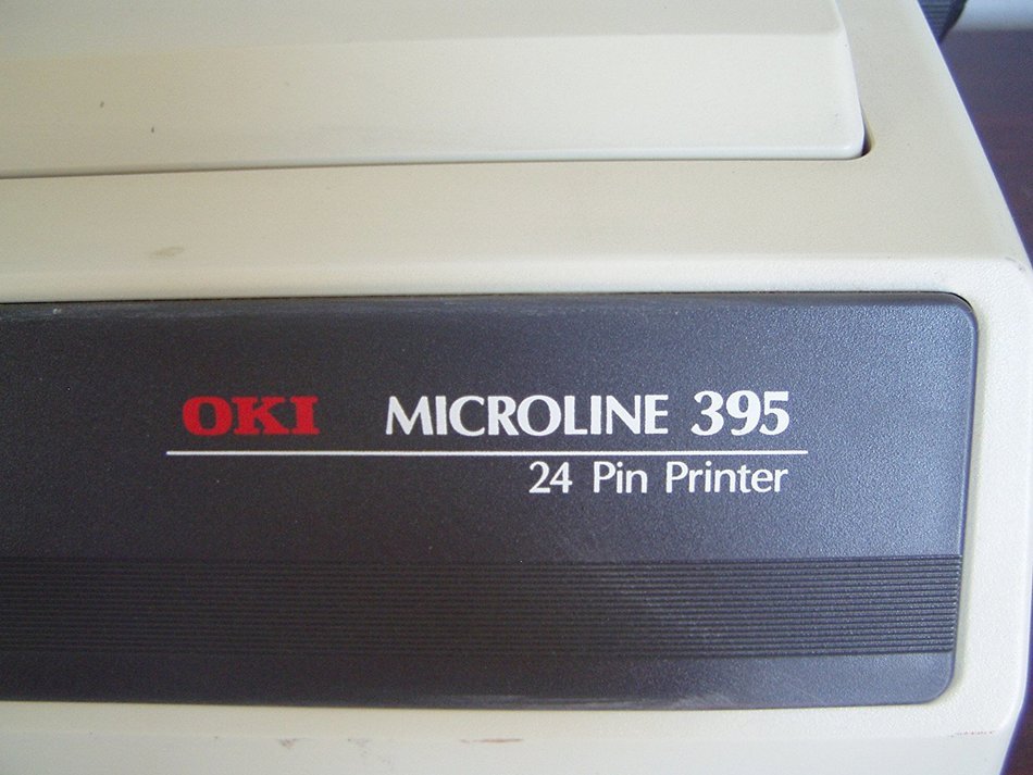 OKI MICROLINE 395 24 PIN Wide Format Dot Matrix Printer W/Test Prints
