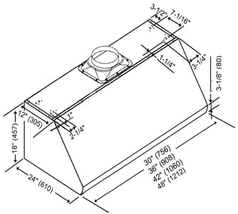 Kobe CH0036SQB-1 Premium CH-100 SQB-1 Series 36-Inch Under Cabinet with 3-Speed, 760 CFM, LED Lights and Baffle... N2
