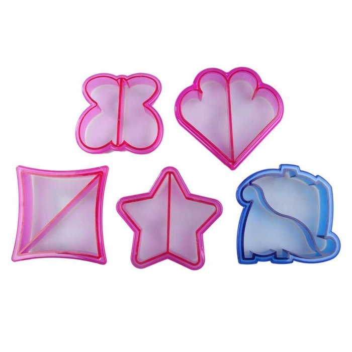 Vktech 5PCS Heart Shape Star Butterfly Elephant Sandwich Maker Bread Mold Mould St