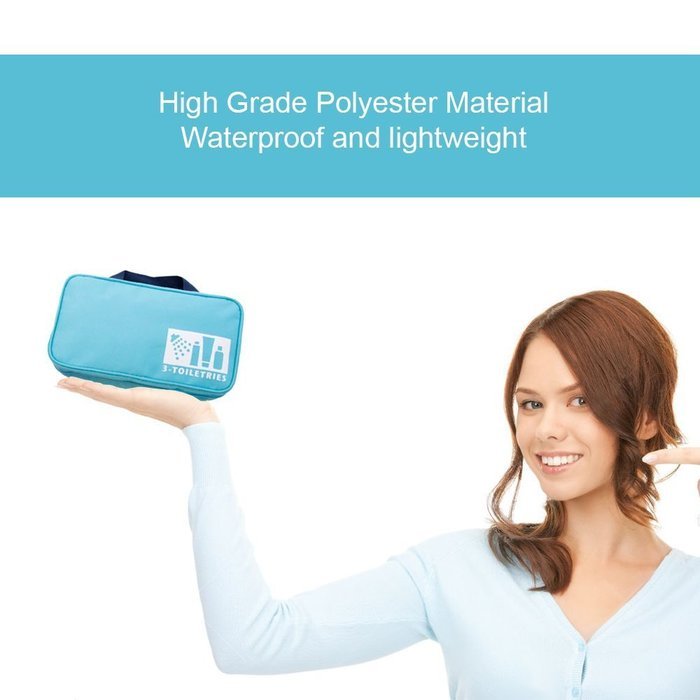 My Toiletries Bag Mini | Excellent Travel Case/Organizer With Interior Side Pockets | Premium Waterproof Polyester... N2