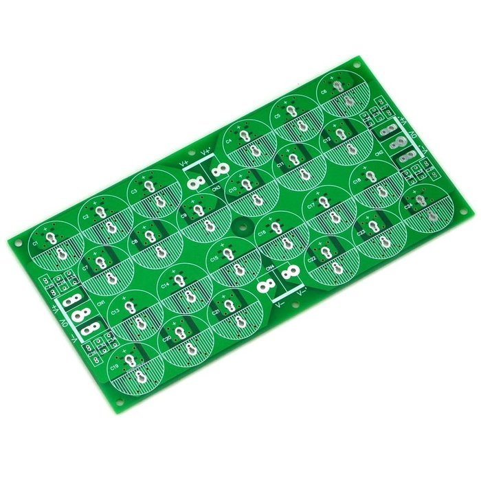 Electronics-Salon 1PCS Capacitor Filter Bare PCB, Support 24pcs D22mm Electrolytic Capacitors. N2