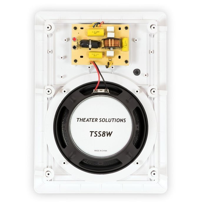 Theater Solutions TSS8W In Wall 8" Speakers Surround Sound Home Theater Deluxe 3 Pair Pack 3TSS8W N4