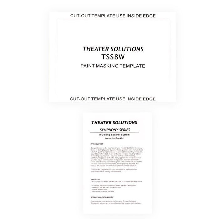 Theater Solutions TSS8W In Wall 8" Speakers Surround Sound Home Theater Deluxe 3 Pair Pack 3TSS8W N5