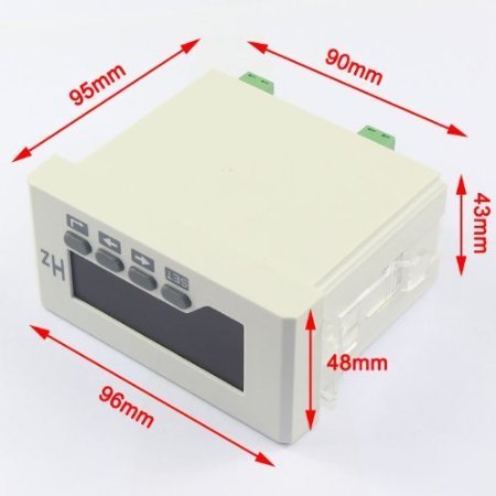 RioRand Digital Frequency Panel Meter 50-60hz LED Electric Reading AC 50-500V, Single Phase N2