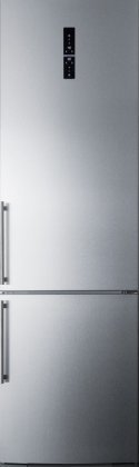 Summit FFBF181ES 24" Bottom Freezer Refrigerator with 12.5 cu. ft. Capacity Digital Thermostat a Wine Rack ZeroZone...
