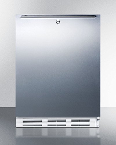 Summit VT65MLSSHHADA 24" Medically Approved ADA Compliant Upright Freezer with 3.5 cu. ft. Capacity White Cabinet...