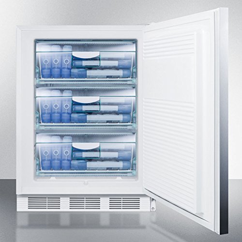 Summit VT65MLSSHHADA 24" Medically Approved ADA Compliant Upright Freezer with 3.5 cu. ft. Capacity White Cabinet... N2