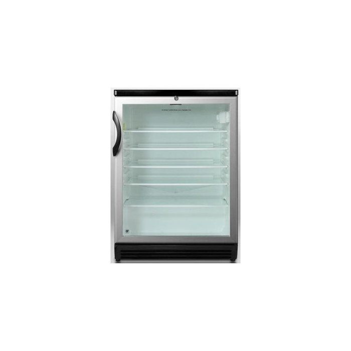 Summit SCR600BLHV 24" Stainless Look Beverage Center - Right Hinge