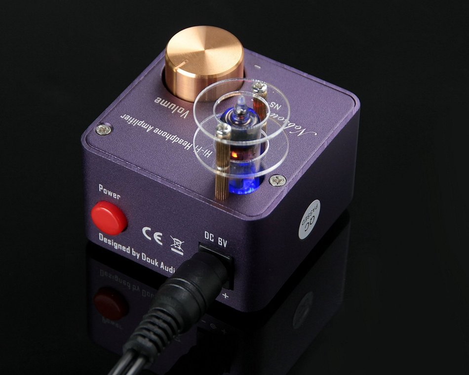 Nobsound NS-01E Mini Tube Headphone Amplifier Stereo HiFi Amp Audio Preamp (Black) N6