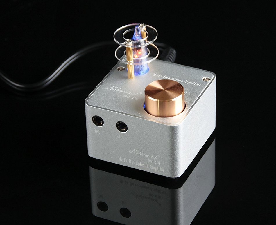 Nobsound NS-01E Mini Tube Headphone Amplifier Stereo HiFi Amp Audio Preamp (Black) N9
