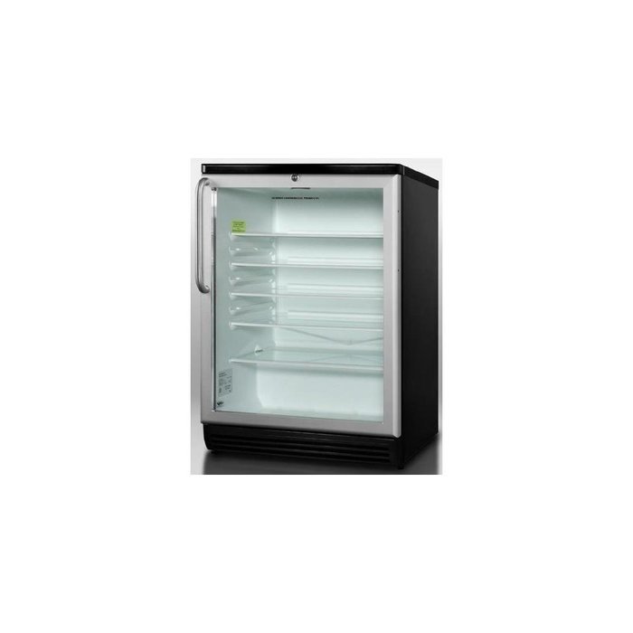 Summit SCR600BLHV 24" Stainless Look Beverage Center - Right Hinge N2