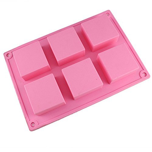 WICOO 6-Cavity Petite Silicone Mold for Soap, Bread, Loaf, Muffin, Brownie, Cornbread, Cheesecake, Pudding, and... N2