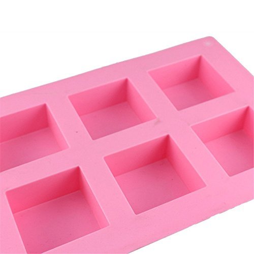 WICOO 6-Cavity Petite Silicone Mold for Soap, Bread, Loaf, Muffin, Brownie, Cornbread, Cheesecake, Pudding, and... N3