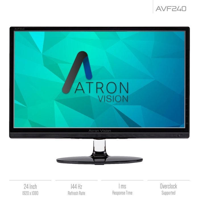 Atron Vision AVF240 24-Inch 144 Hz FHD Gaming Monitor. 1920x1080 LED Monitor, 1ms Response... N3