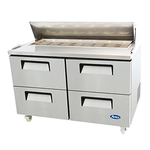Atosa Usa MSF8313 Stainless Steel Sandwich Prep Table 60" 4 Drawer Refrigerator