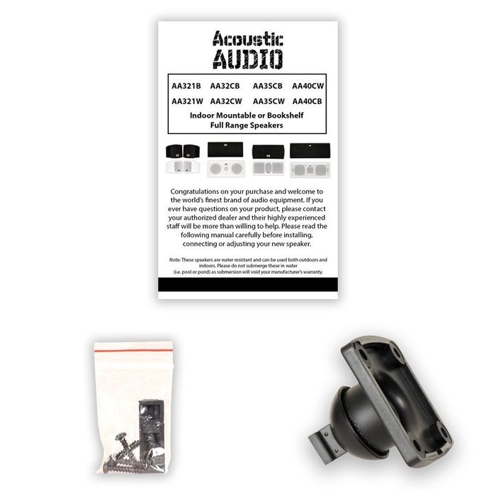 Acoustic Audio AA40CW Center Channel Speaker (White) N18