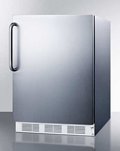 Summit VT65M7CSS 24" Commercially Approved Upright Freezer with 3.5 cu. ft. Capacity Three Removable Storage Baskets...