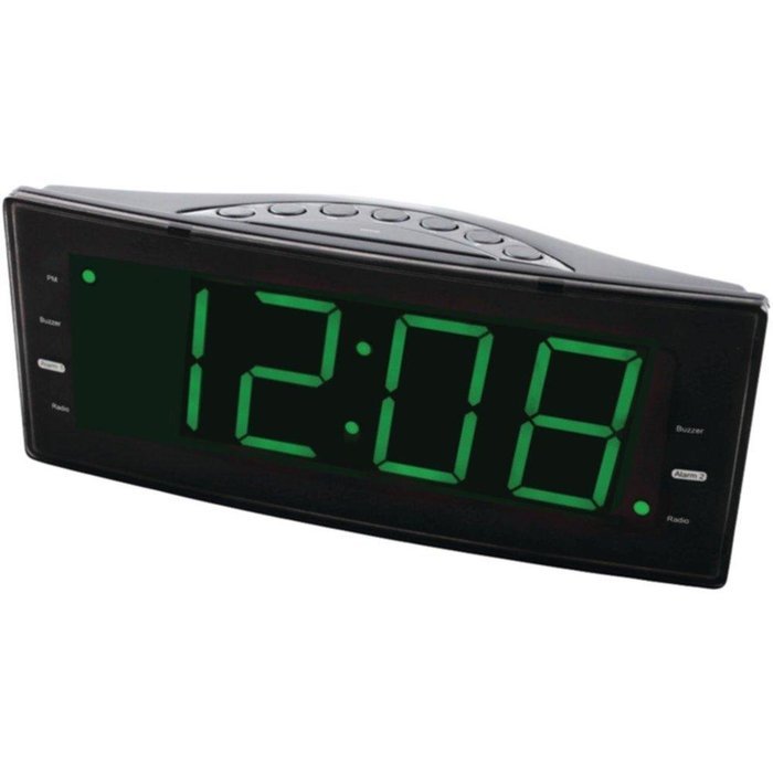 NAXA NRC-166 Easy-to-Read Dual Alarm Clock with Jumbo Display & USB Charger consumer electronics
