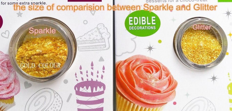 Natural Colour Apple Green Edible Glitter 2g Edible Cupcake Cake toppers