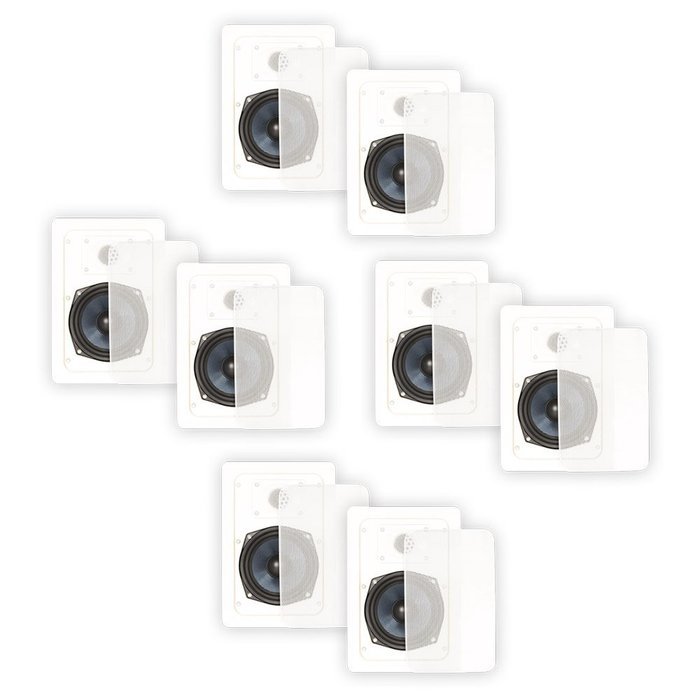 Blue Octave BDW52 In Wall Speakers 2 Way Home Theater Surround Sound 4 Pair Pack N3