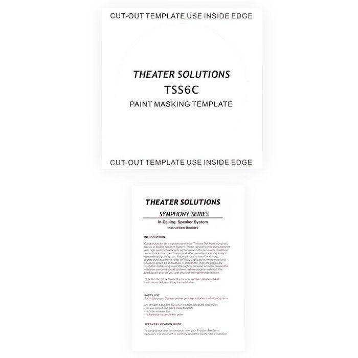 Theater Solutions TSS6C 6.5-Inch In Ceiling Speakers (White) N5