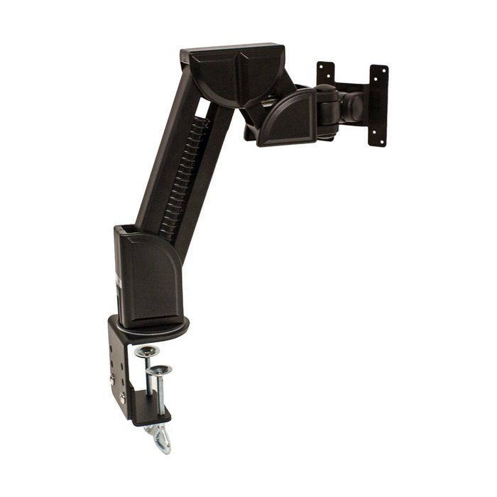 NavePoint Adjustable Single Arm LCD Monitor Stand Desk Mount C-Clamp For 1 Screen Up To 24...