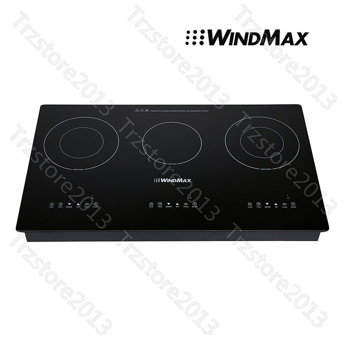 WindMax&reg; Hot 29.5" Glass Plate Induction Hob 3 Burner Triple Stove Built-in Cooktops 240V
