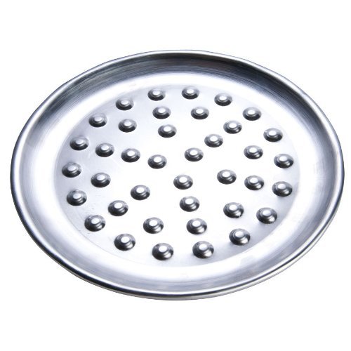American Metalcraft HATP14N 14" Heavy Weight Aluminum Wide Rim Pizza Pan with Nibs