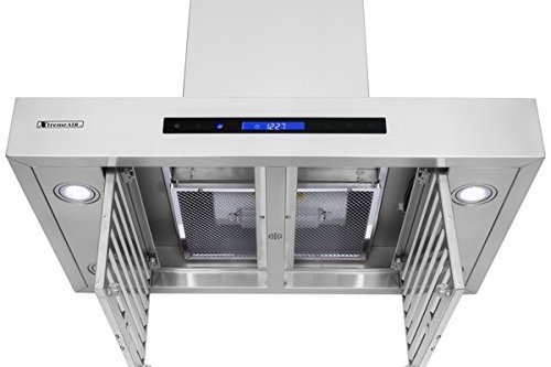 XtremeAir PX06-W30 Wall Mount Range Hood with 900 CFM Easy Clean Swing-able Baffle Filters, 30" N4