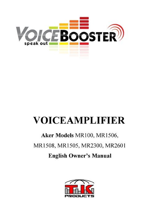 VoiceBooster Voice Amplifier 10watts White MR1508 (Aker) by TK Products LLC, Portable, for Teachers, Coaches,...