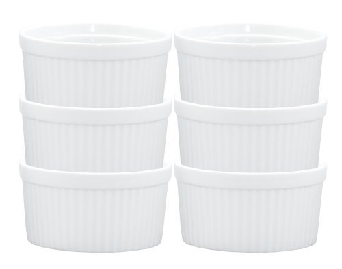 HIC 14-ounce Porcelain Souffle 4.5-inch Set of 6