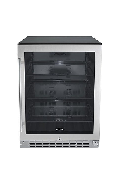 Titan 142-Can Beverage Cooler SEAMLESS Stainless Steel