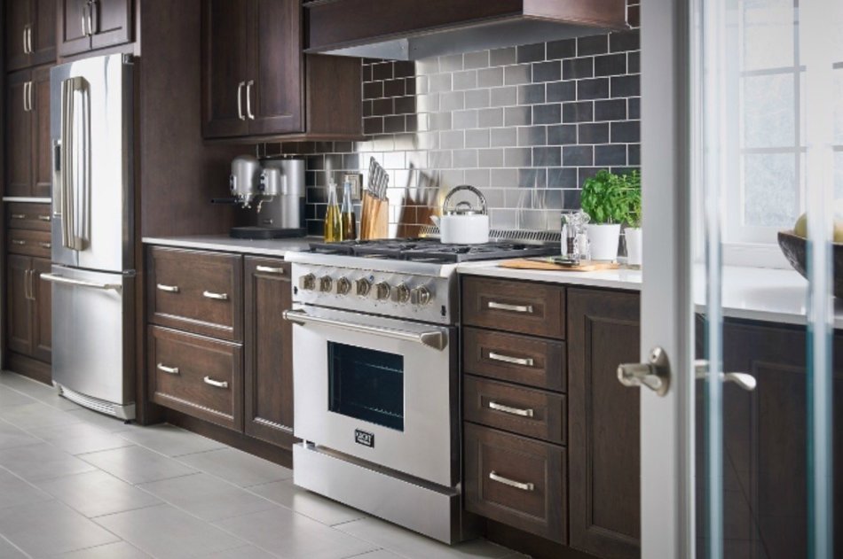 Kucht KRG3080U 30" Professional-Class Natural Gas Gas Range with 4.2 cu. ft. Convection Oven, 4 Top Burners,...