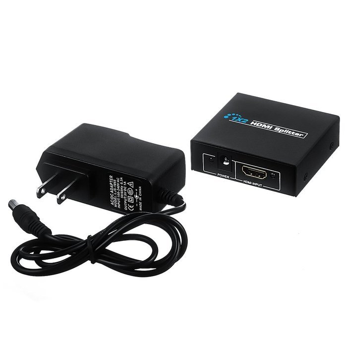 MALLCROWN 2 POrt HDMI splitter Amplified Powered Splitter and Signal Distributor N3