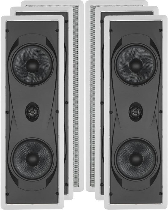 Yamaha Custom Easy-to-install In-Wall Flush Mount 2-Way 150 watts Natural Sound Speaker (Set of 4) with 1" Titanium... N4