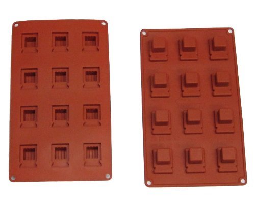 Silicone Mold: Head Tefillin, 12 Cavities, Cube of Each Cavity Measuring 3/4"