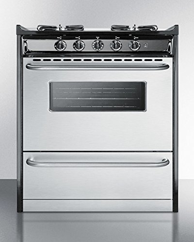 Summit TNM21027BFRWY Professional 30" Stainless Steel Gas Slide-In Sealed Burner Range