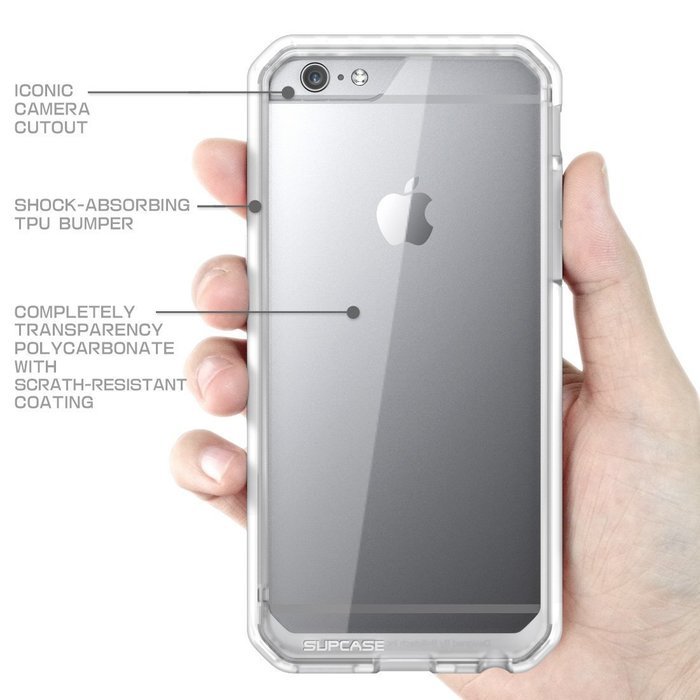 iPhone 6 6S TPU Case,TYoung(TM) 2 in 1 Set Soft TPU Flexible Silicone Frame + Transparent Clear Hard PC Back [... N6