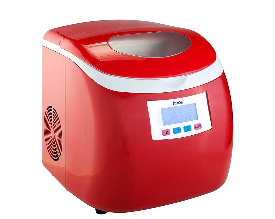 Knox Portable Compact Ice Maker w/LCD Display (Silver) - 2.8-Liter Water Reservoir, 3 Selectable Cube Sizes -...
