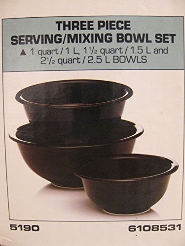 PYREX Black Mixing Bowl Nesting Set N2