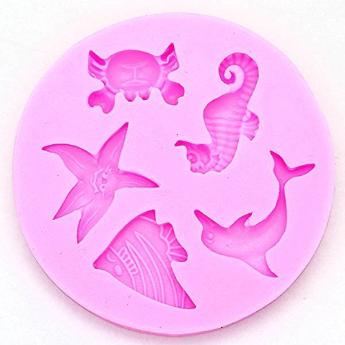 Sea Animal Silicone Mould Cake Decorating Sugarcraft Mold With Seahorse Shells