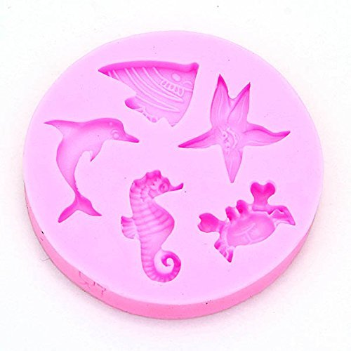 Sea Animal Silicone Mould Cake Decorating Sugarcraft Mold With Seahorse Shells N2