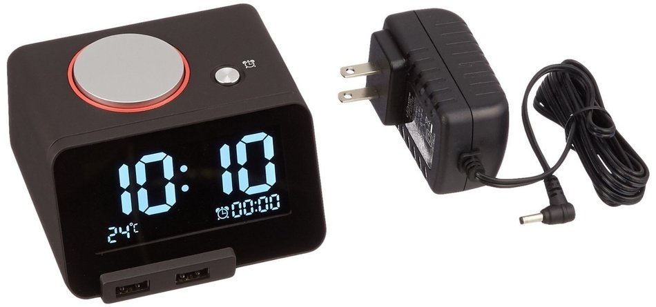 IRISTIME Homtime C1 Alarm Clock Bluetooth Speaker Dual Port USB Charging Station Phone Charger Home Dimmable Alarm... N2