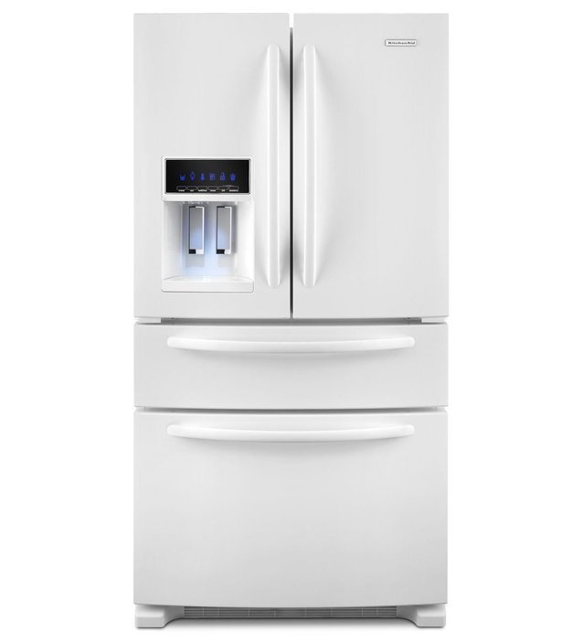 Kitchenaid KFXS25RYWH 35 5/8-Inch, 25.0 Cu. Ft. Standard-Depth French Door Refrigerator
